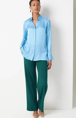 J.Jill Satin Button-Front Shirt | Jjill-Women Shirts & Blouses