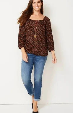 J.Jill Satin Square-Neck Top | Jjill-Women Shirts & Blouses