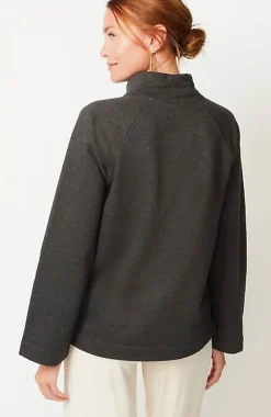 J.Jill Seamed Fleece Mock-Neck Top | Jjill-Women Tops & Tees
