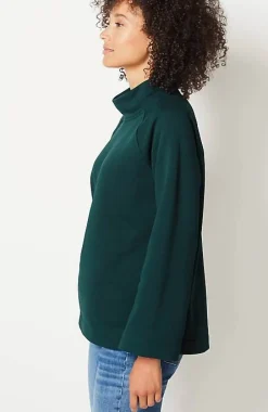J.Jill Seamed Fleece Mock-Neck Top | Jjill-Women Tops & Tees
