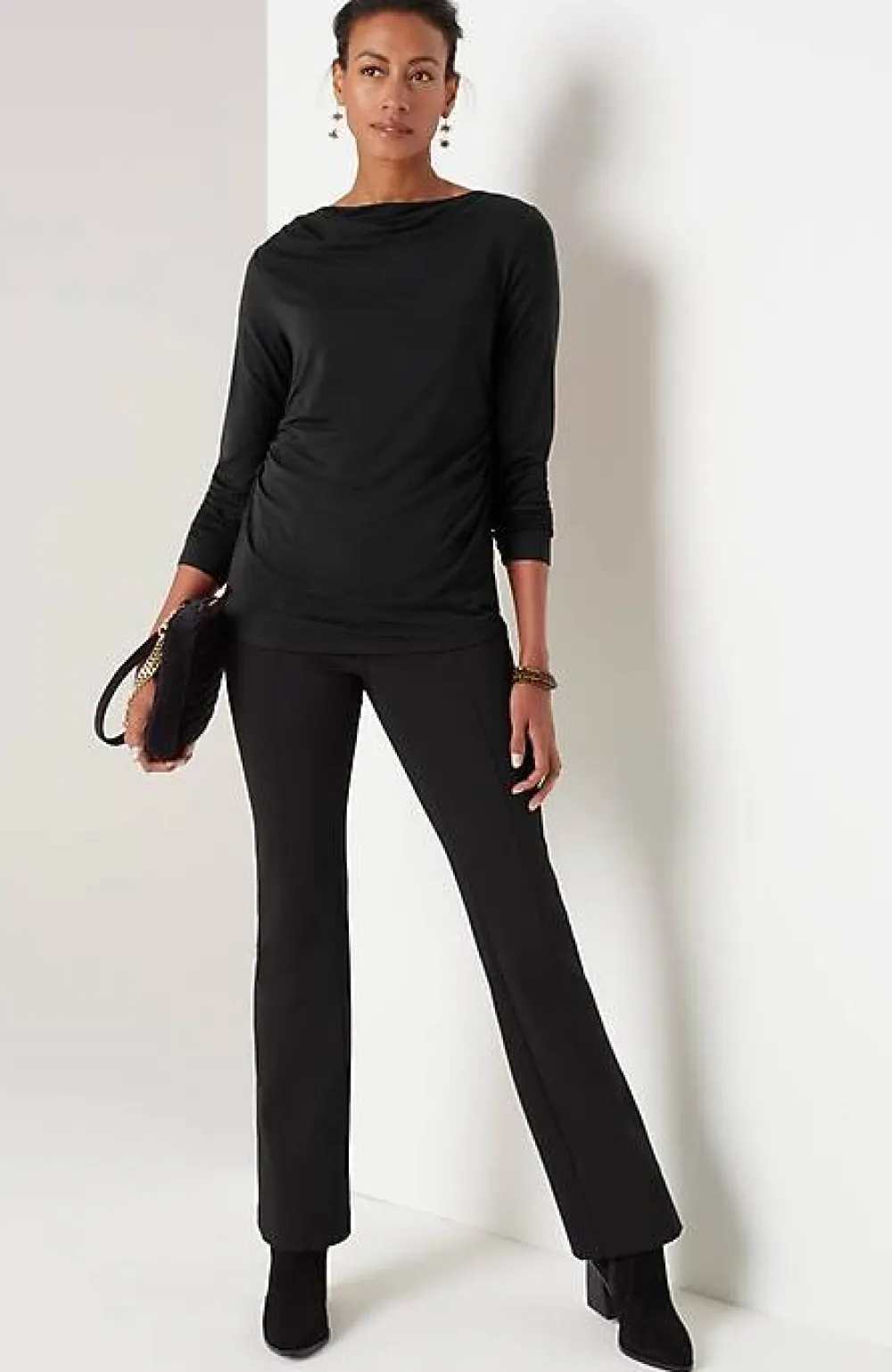J.Jill Shirred-Waist Draped Top | Jjill-Women Tops & Tees