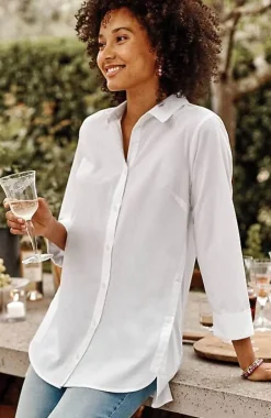 J.Jill Side-Button Stepped-Hem Tunic | Jjill-Women Tunics