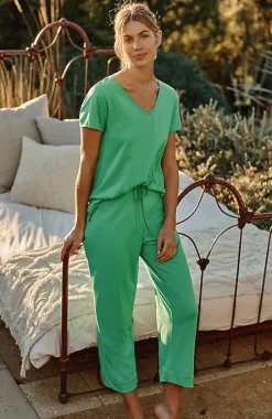 J.Jill Sleep Ultrasoft Piped Crops | Jjill-Women Pajamas & Robes