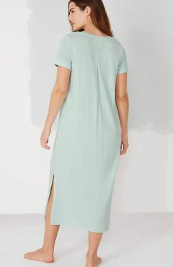 J.Jill Sleep Ultrasoft Pleat-Back Long Gown | Jjill-Women Pajamas & Robes