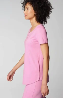 J.Jill Sleep Ultrasoft Short-Sleeve Henley | Jjill-Women Pajamas & Robes