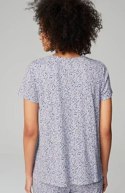 J.Jill Sleep Ultrasoft V-Neck Tee | Jjill-Women Pajamas & Robes