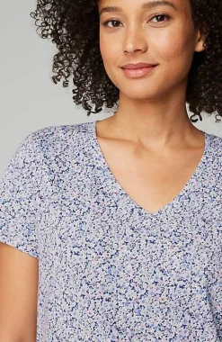 J.Jill Sleep Ultrasoft V-Neck Tee | Jjill-Women Pajamas & Robes