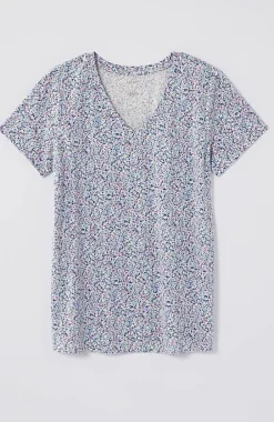 J.Jill Sleep Ultrasoft V-Neck Tee | Jjill-Women Pajamas & Robes