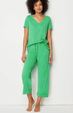 J.Jill Sleep Ultrasoft V-Neck Tee | Jjill-Women Pajamas & Robes