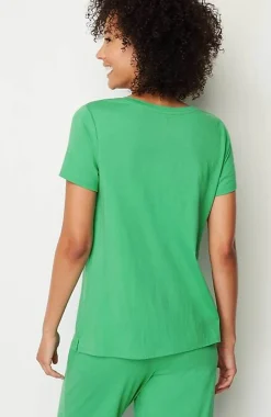 J.Jill Sleep Ultrasoft V-Neck Tee | Jjill-Women Pajamas & Robes