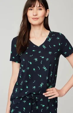 J.Jill Sleep Ultrasoft V-Neck Tee | Jjill-Women Pajamas & Robes