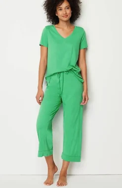 J.Jill Sleep Ultrasoft V-Neck Tee | Jjill-Women Pajamas & Robes