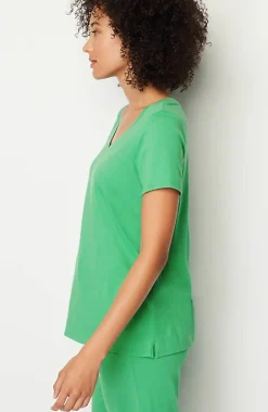 J.Jill Sleep Ultrasoft V-Neck Tee | Jjill-Women Pajamas & Robes