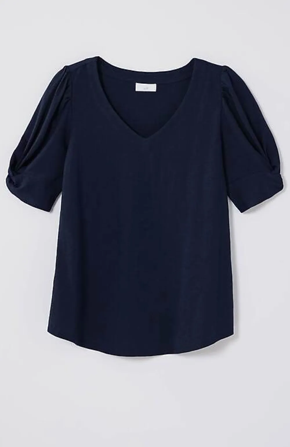 J.Jill Slub-Knit Twist-Sleeve Tee | Jjill-Women Tops & Tees