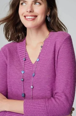 J.Jill Slub Rib-Trimmed Sweater Tunic | Jjill-Women Tunics