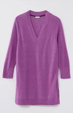 J.Jill Slub Rib-Trimmed Sweater Tunic | Jjill-Women Tunics