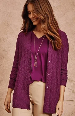 J.Jill Slub-Textured Button-Front Cardi | Jjill-Women Sweaters