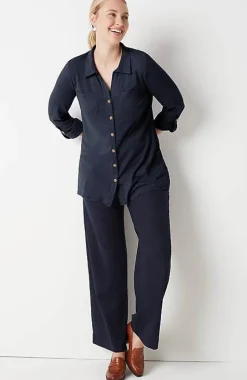 J.Jill Slub-Textured Patch-Pocket Tunic | Jjill-Women Tops & Tees
