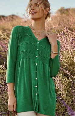 J.Jill Smocked-Bodice Tunic | Jjill-Women Tops & Tees