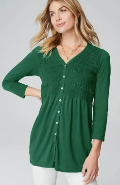 J.Jill Smocked-Bodice Tunic | Jjill-Women Tops & Tees