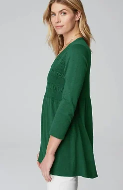 J.Jill Smocked-Bodice Tunic | Jjill-Women Tops & Tees