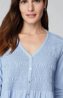 J.Jill Smocked-Bodice Tunic | Jjill-Women Tops & Tees