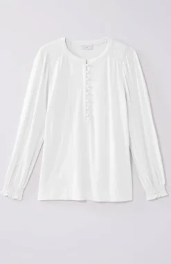 J.Jill Smocked Henley Top | Jjill-Women Tops & Tees
