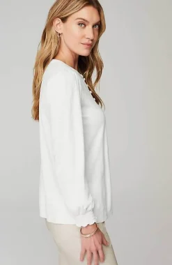 J.Jill Smocked Henley Top | Jjill-Women Tops & Tees