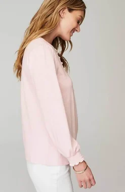 J.Jill Smocked Henley Top | Jjill-Women Tops & Tees