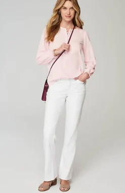 J.Jill Smocked Henley Top | Jjill-Women Tops & Tees