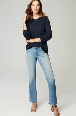 J.Jill Smocked Henley Top | Jjill-Women Tops & Tees