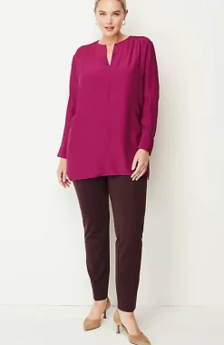 J.Jill Smocked Split-Neck Tunic | Jjill-Women Tunics