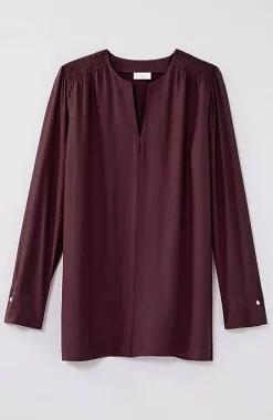 J.Jill Smocked Split-Neck Tunic | Jjill-Women Tunics