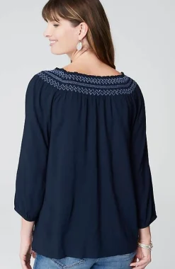 J.Jill Smocked Two-Way A-Line Top | Jjill-Women Shirts & Blouses