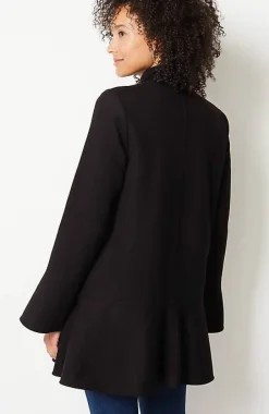 J.Jill Soft-Brushed Flounce-Hem Jacket | Jjill-Women Jackets & Coats
