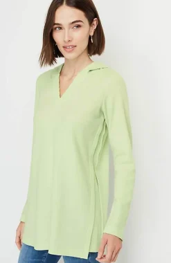 J.Jill Soft-Brushed Waffle Hoodie Tunic | Jjill-Women Tops & Tees
