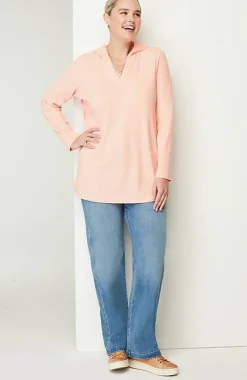J.Jill Soft-Brushed Waffle Hoodie Tunic | Jjill-Women Tops & Tees