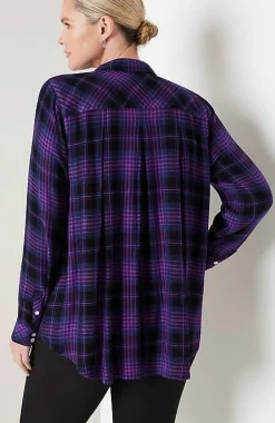 J.Jill Soft Button-Front Plaid Tunic | Jjill-Women Tunics