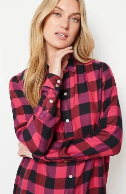 J.Jill Soft Button-Front Plaid Tunic | Jjill-Women Tunics