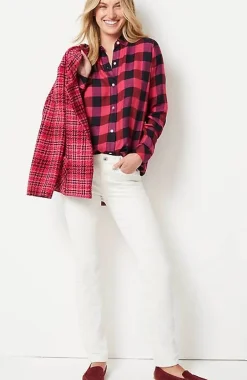 J.Jill Soft Button-Front Plaid Tunic | Jjill-Women Tunics