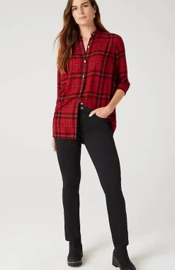 J.Jill Soft Button-Front Plaid Tunic | Jjill-Women Tunics