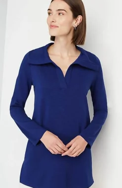J.Jill Soft-Knit Collared Tunic | Jjill-Women Tops & Tees