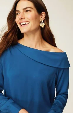 J.Jill Soft Luxe One-Shoulder Top | Jjill-Women Shirts & Blouses