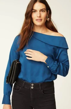 J.Jill Soft Luxe One-Shoulder Top | Jjill-Women Shirts & Blouses