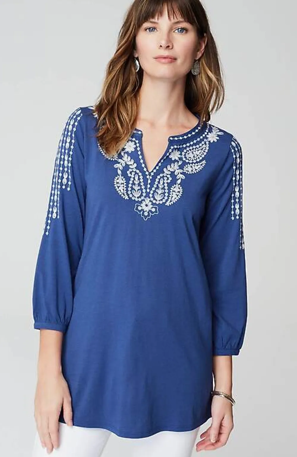 J.Jill Soutache Embroidered Tunic | Jjill-Women Tops & Tees