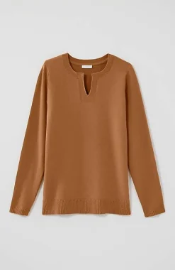 J.Jill Split-Neck Pullover Sweater | Jjill-Women Sweaters