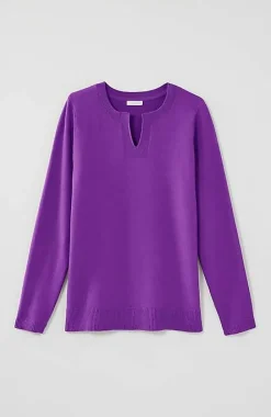 J.Jill Split-Neck Pullover Sweater | Jjill-Women Sweaters