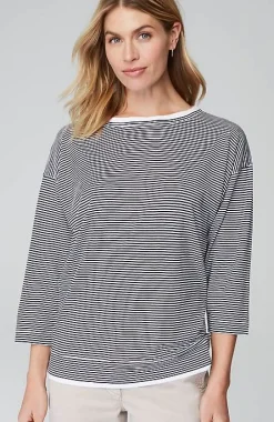 J.Jill Striped Double-Layer Tee | Jjill-Women Tops & Tees