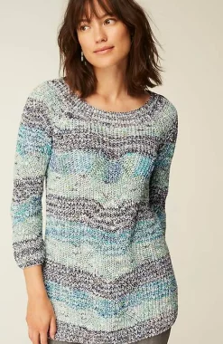 J.Jill Textured Convertible-Shoulder Sweater | Jjill-Women Sweaters