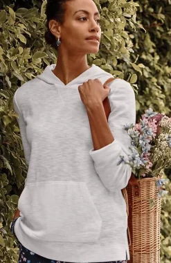 J.Jill Textured-Cotton Hoodie | Jjill-Women Tops & Tees